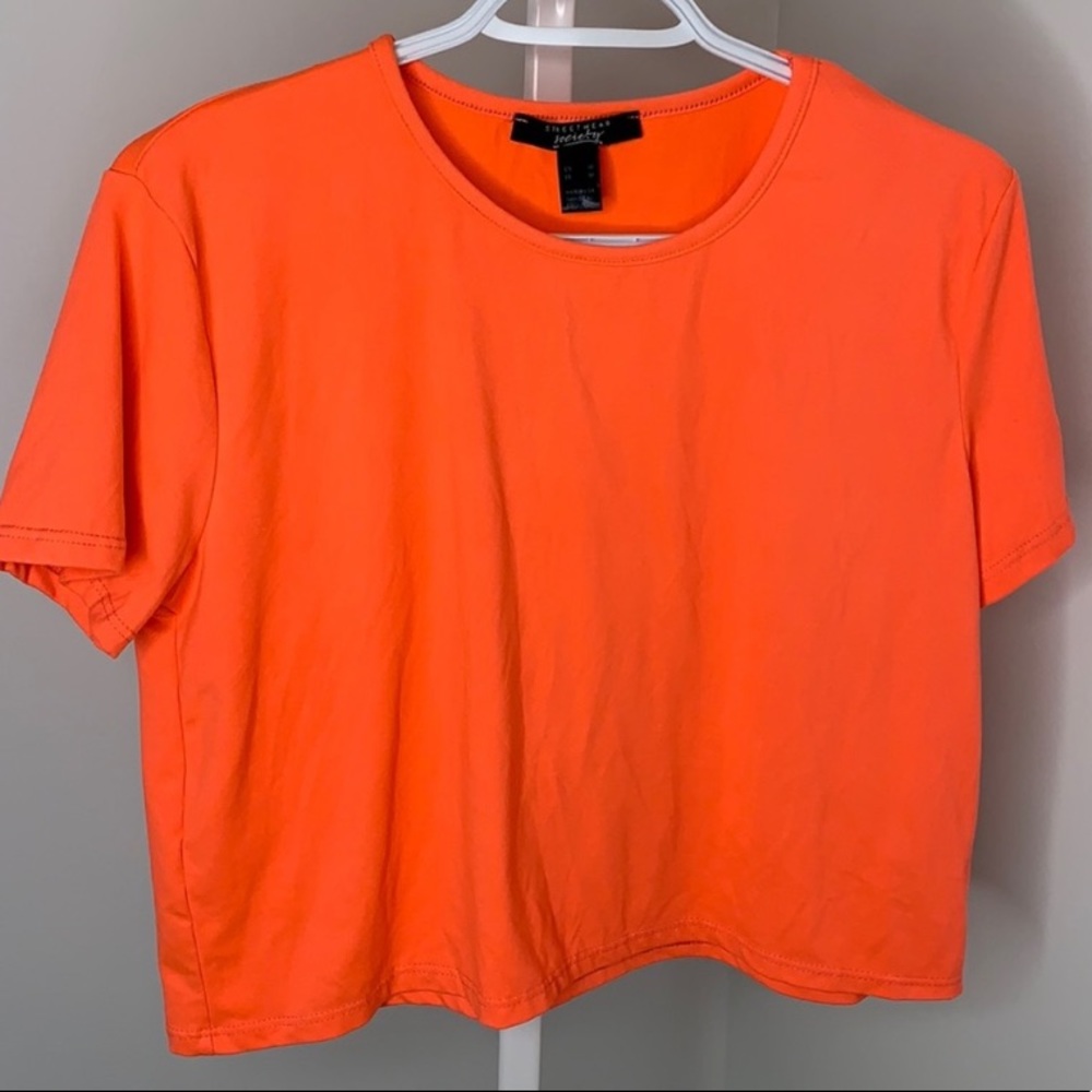 Urban Planet Neon Orange Cropped T-Shirt